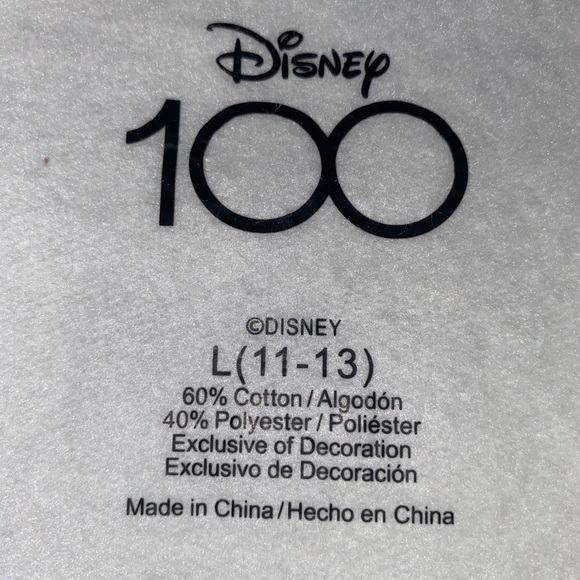 Disney 100 Years Of Wonder Hoodie Sweatshirt Mickey, Stitch, Dumbo Size L 11/13 - Picture 7 of 8